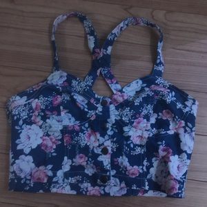 Floral Denim Nollie Top